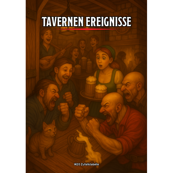 Tavernen-Ereignisse (W20) – Zufallstabelle für DnD & Pen & Paper | Lebendige Tavernen für Spielleiter