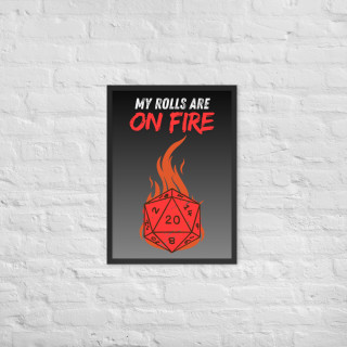 My Rolls Are On Fire - Gerahmtes Poster auf mattem Papier