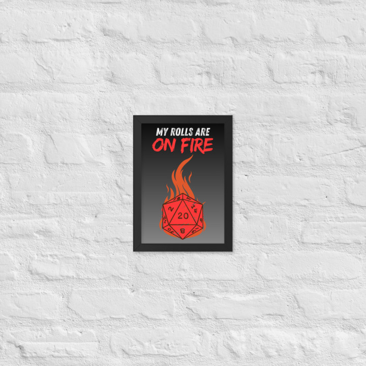 My Rolls Are On Fire - Gerahmtes Poster auf mattem Papier