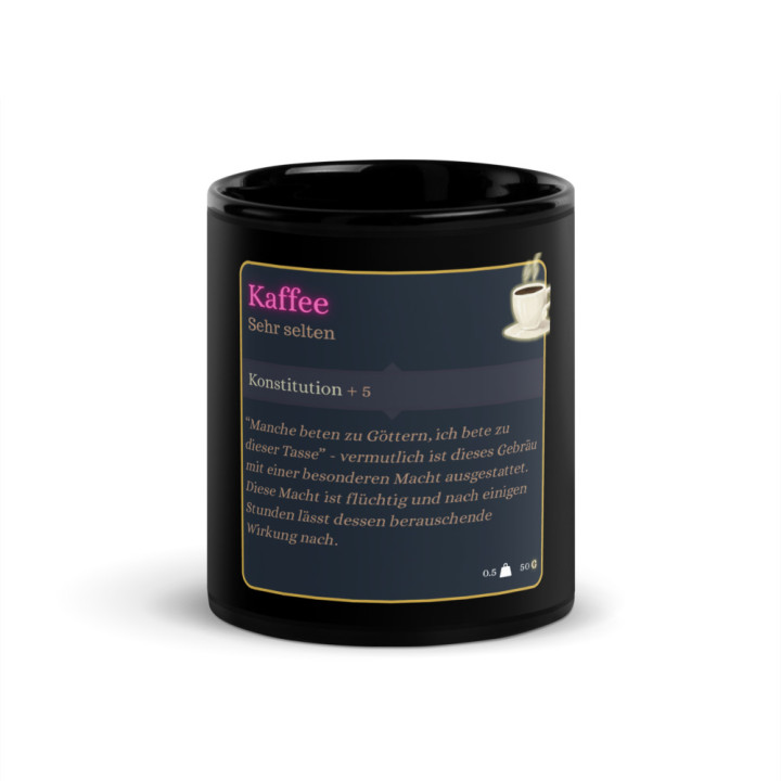 Kaffee - Sehr seltenes Item - Schwarze glänzende Tasse