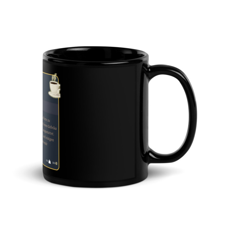 Kaffee - Sehr seltenes Item - Schwarze glänzende Tasse