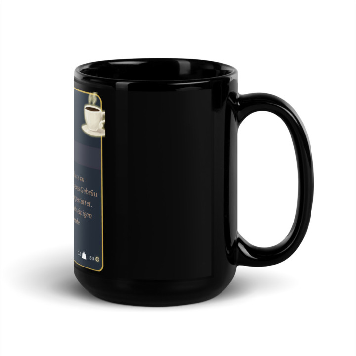 Kaffee - Sehr seltenes Item - Schwarze glänzende Tasse