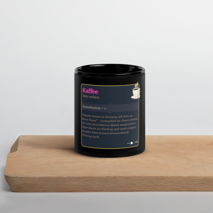 Kaffee - Sehr seltenes Item - Schwarze glänzende Tasse