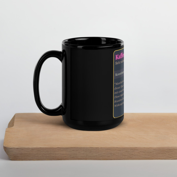Kaffee - Sehr seltenes Item - Schwarze glänzende Tasse