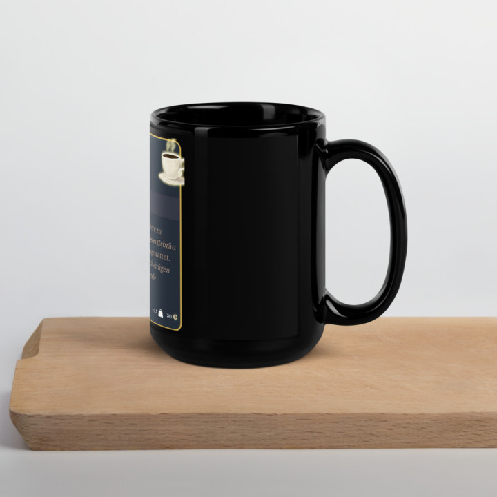 Kaffee - Sehr seltenes Item - Schwarze glänzende Tasse