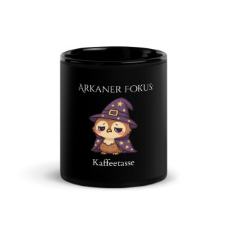 Arkaner Fokus: Kaffeetasse - schwarze, glänzende Tasse, perfekt geeignet für Kaffee